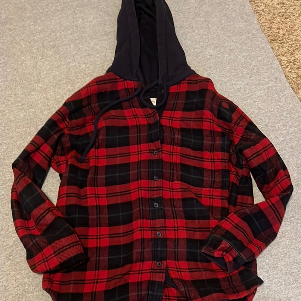 Flannel Sweatshirt American Eagle